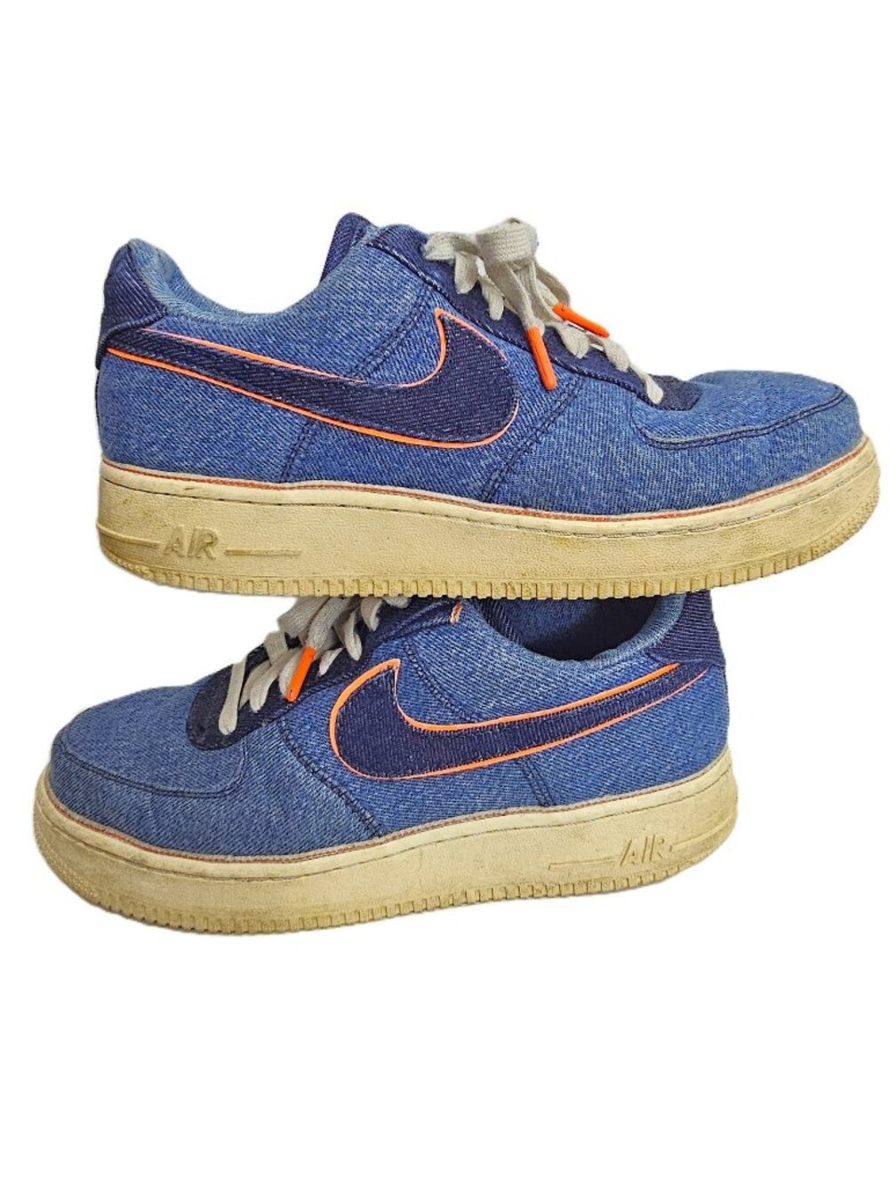 3x1 x Nike Air Force 1 Low Premium Stonewash Blue Denim Sneakers – Size 8.5